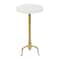 15" Gold Contemporary Marble Accent Table